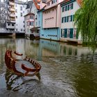 Seitenkanal vom Neckar in Esslingen