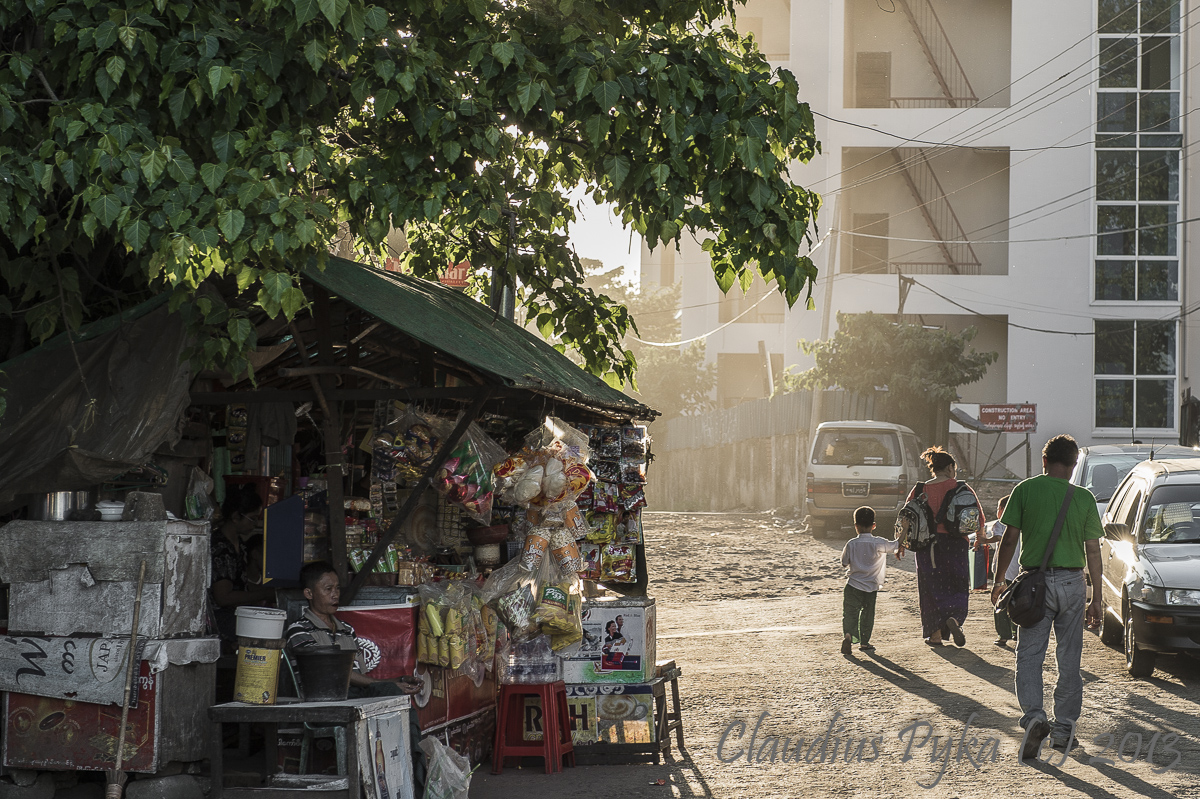 Seitenstraße in Yangon