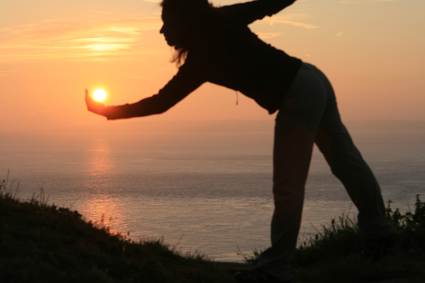 Selbstauslöseraufnahme an der Küste von Guernsey, was für ein Sonnenaufgang...