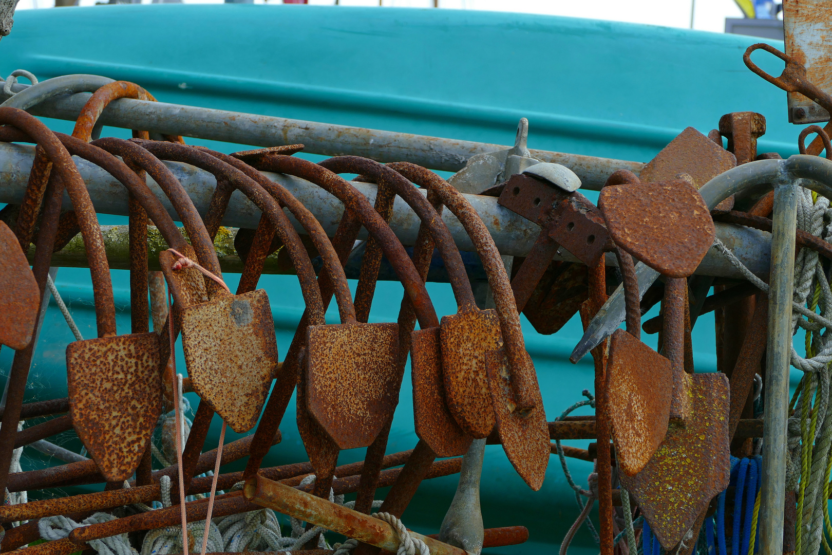 selbstgemachte Anker am Bodden