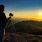 Selbstporträt bei Sonnenaufgang am Plankogel