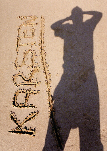 Selbstportrait am Strand, Bretagne