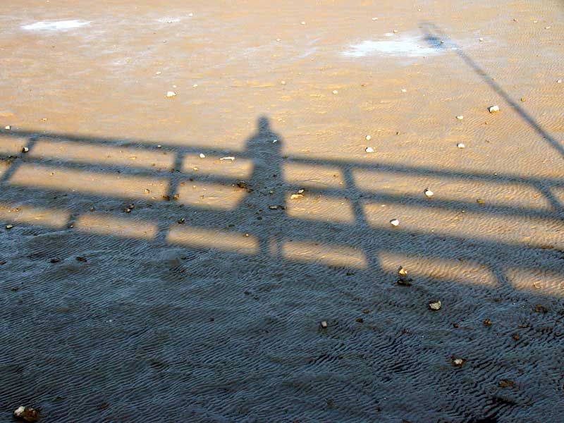 Selbstportrait auf Brücke.