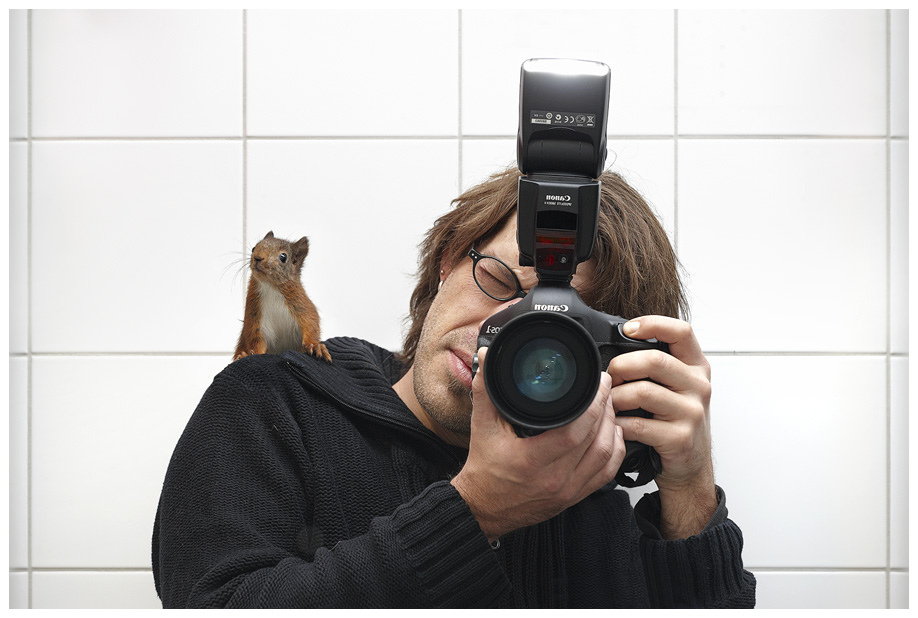 Selbstportrait mit Eichhörnchen