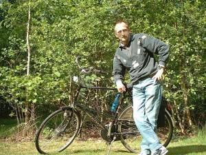 Selbstportrait vor dem Hollandrad