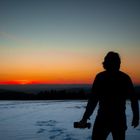 Selbstportrait vor Sonnenuntergang