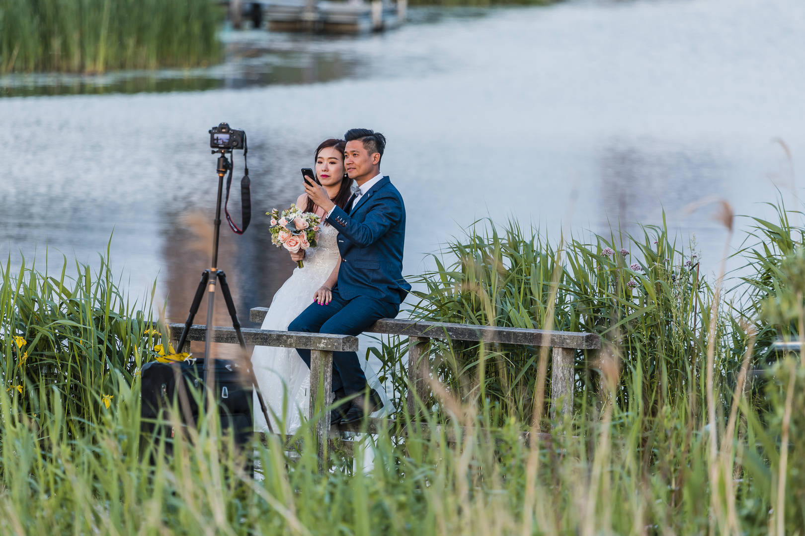 Selfi nach der Hochzeit