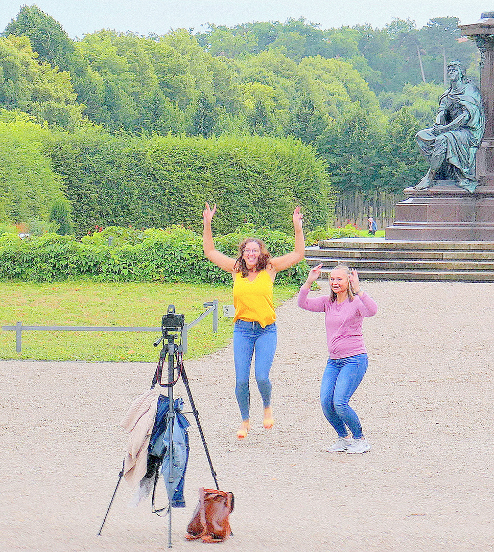 Selfie alter Art im Schlosspaek Schwerin