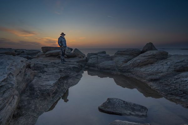 Selfie an der Rosa Granit Ku?ste