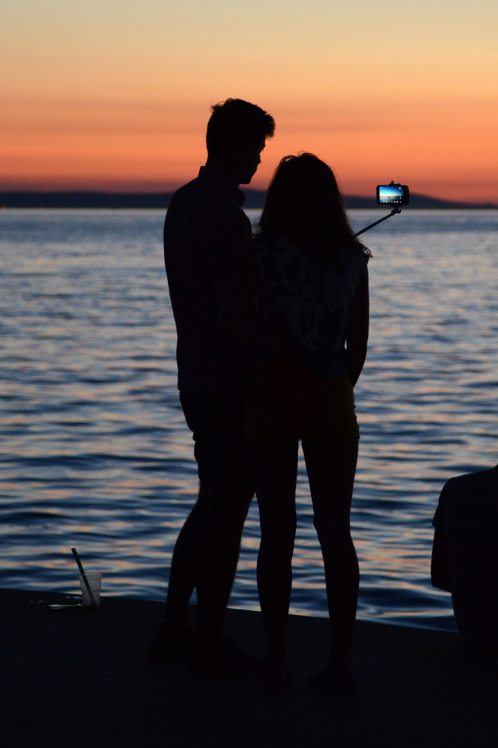 selfie at sunset