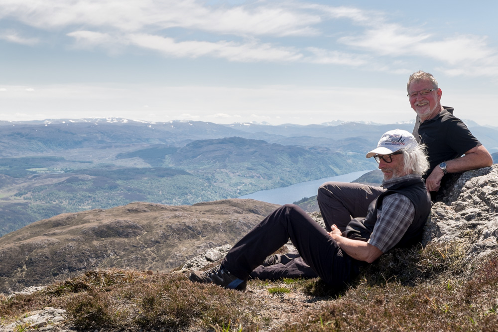 Selfie auf dem Meall Fuar-mhonaidh