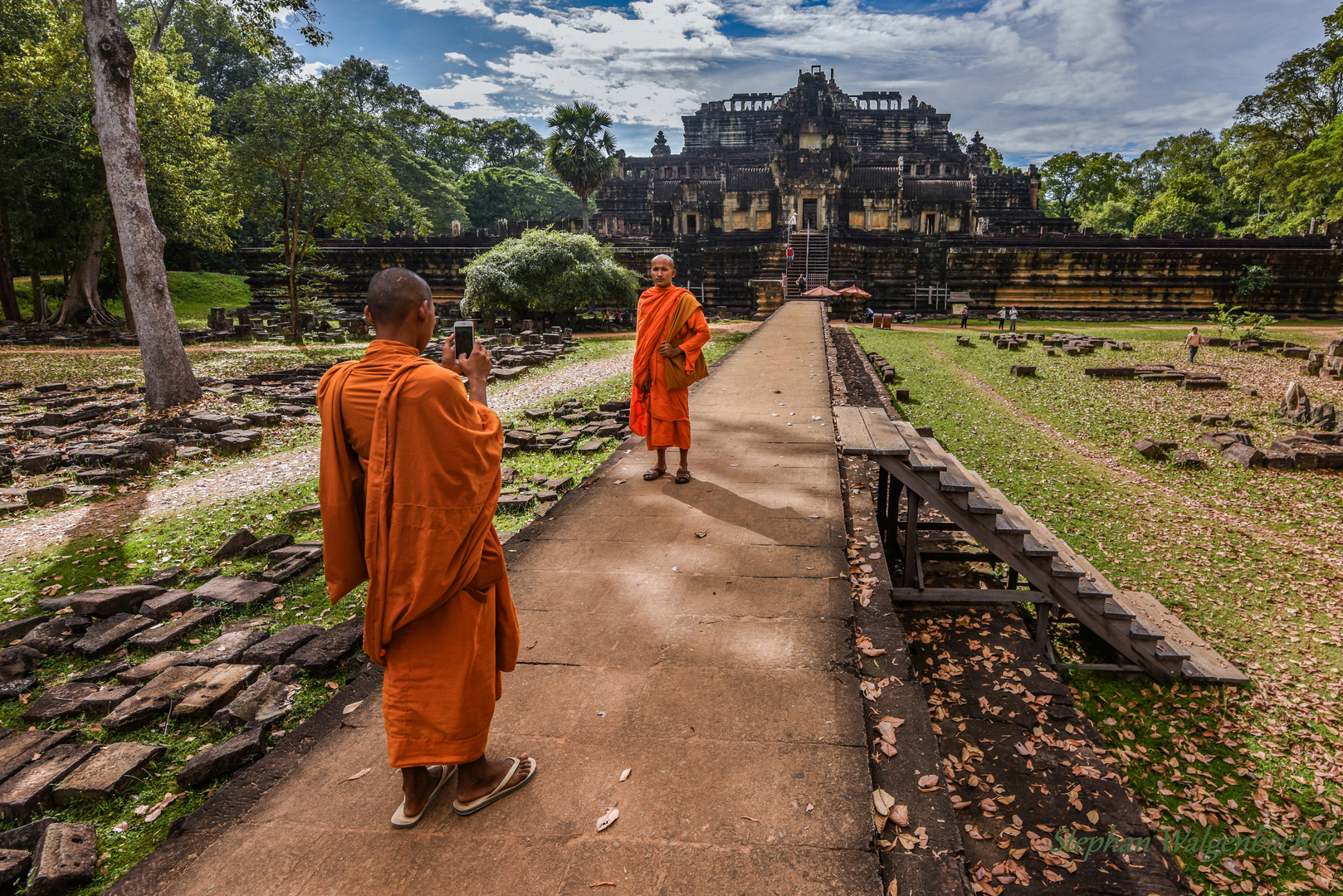 Selfie vorm Baphuon Tempel Angor Wat Kambodscha