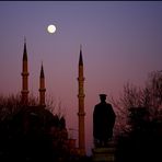 Selimiye Mosque-Moon and Atatürk Bust-Edirne-TURKEY