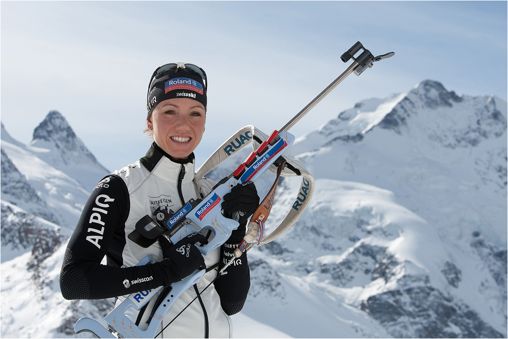 Selina Gasparin ... erster Schweizer Sieg im Biathlon !!!