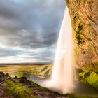 Seljalandsfoss bei Sonnenuntergang