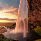 Seljalandsfoss bei Sonnenuntergang