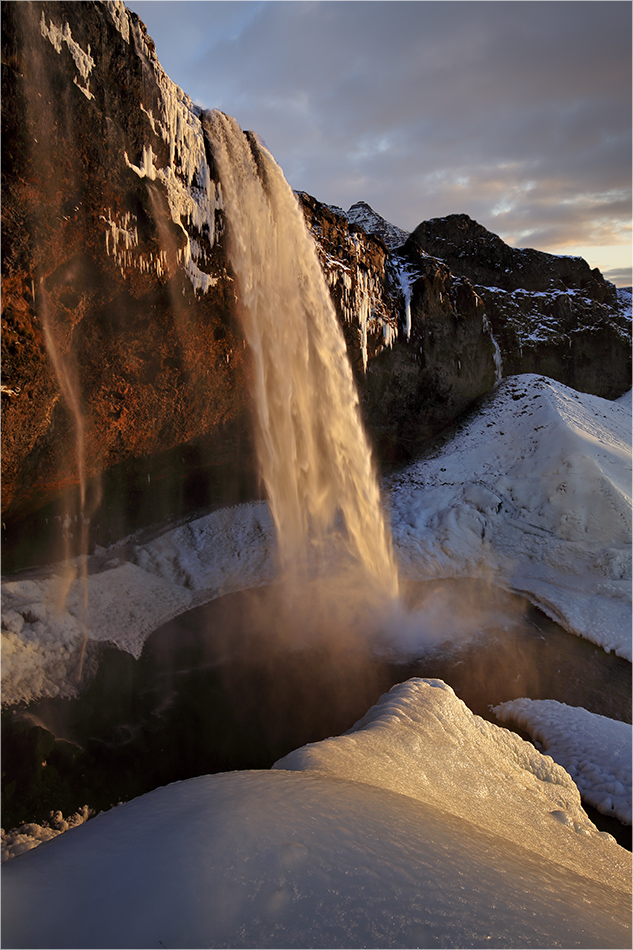 Seljalandsfoss im Winter