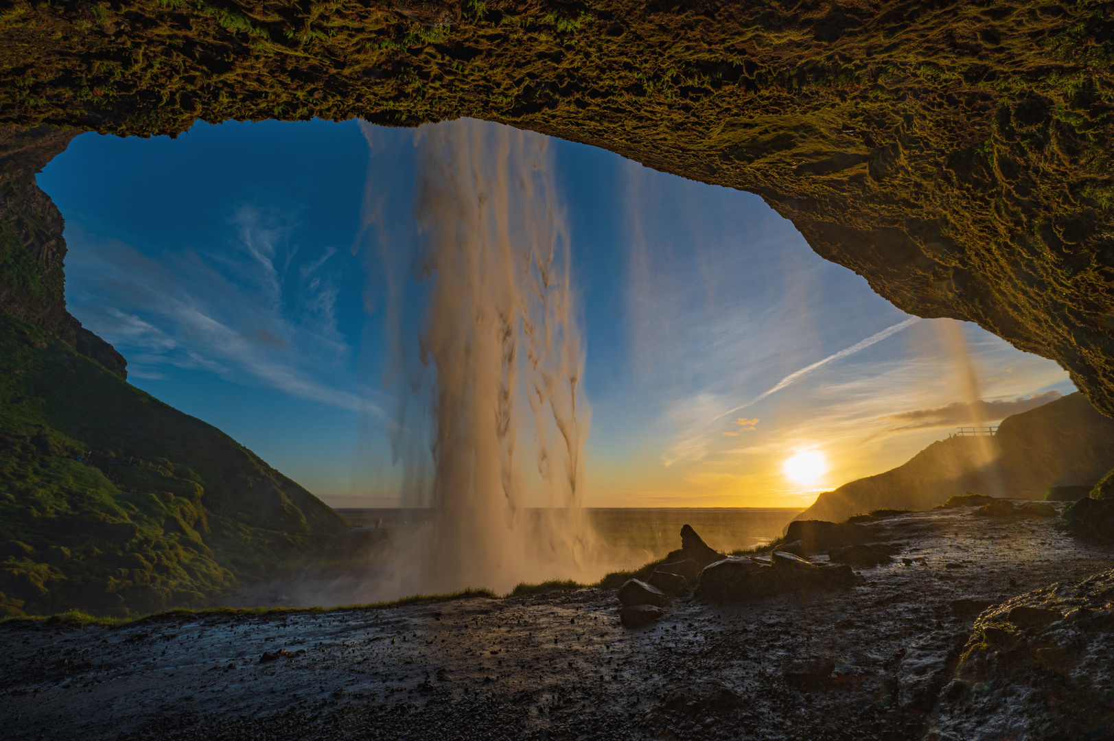 Seljalandsfoss zum Sonnenuntergang