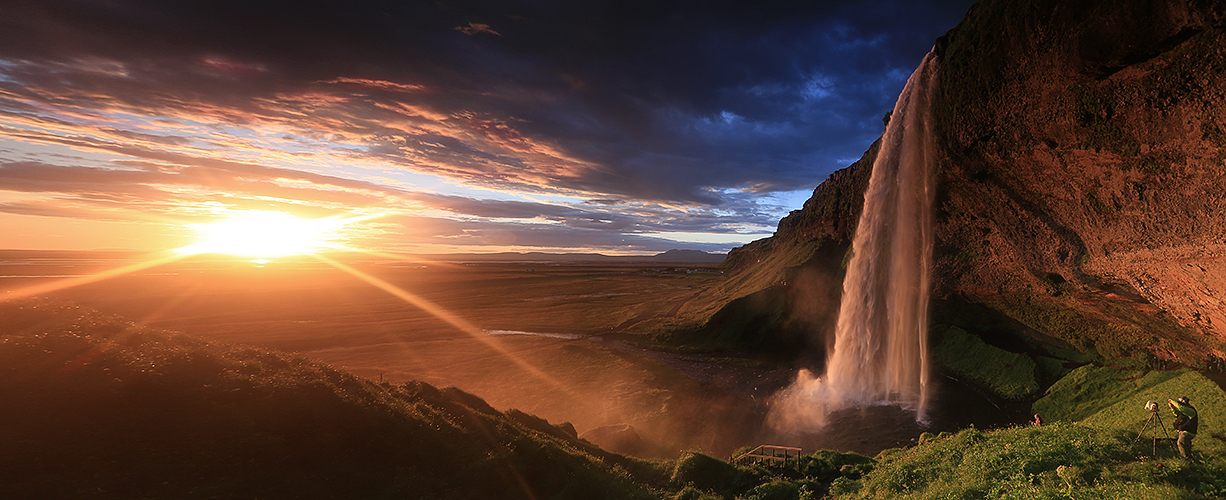 Seljalandsfoss zur Mitternachtssonne | Island