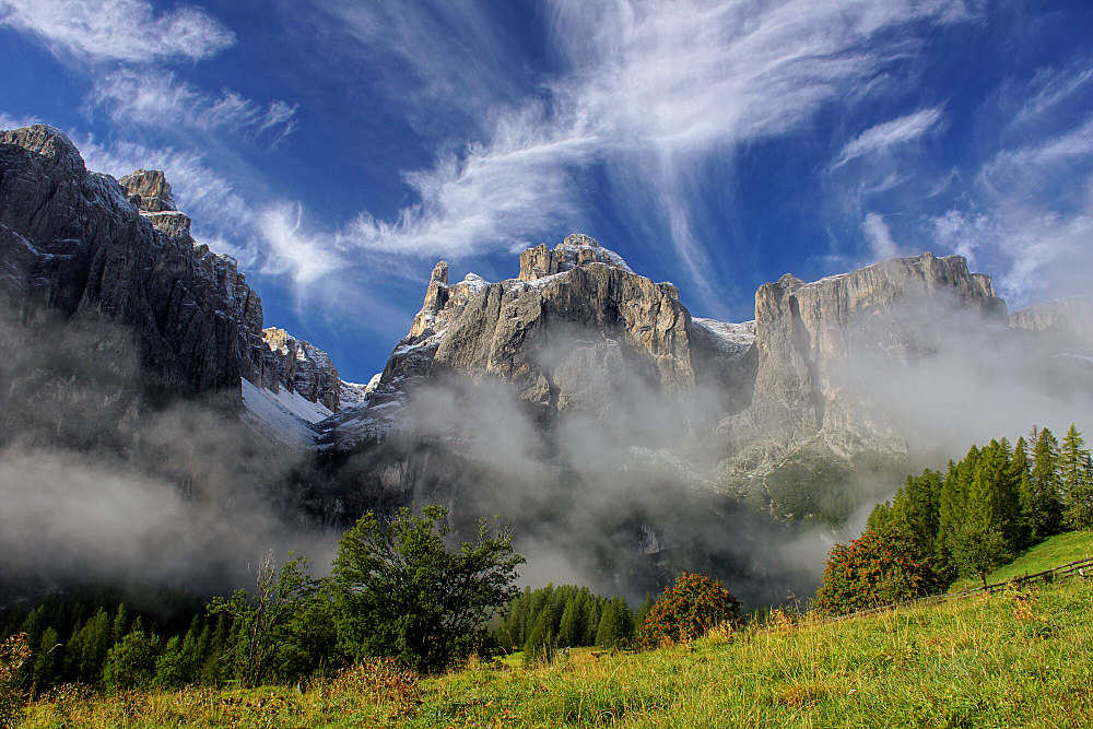 "Sella-Nordseite" im Morgenlicht