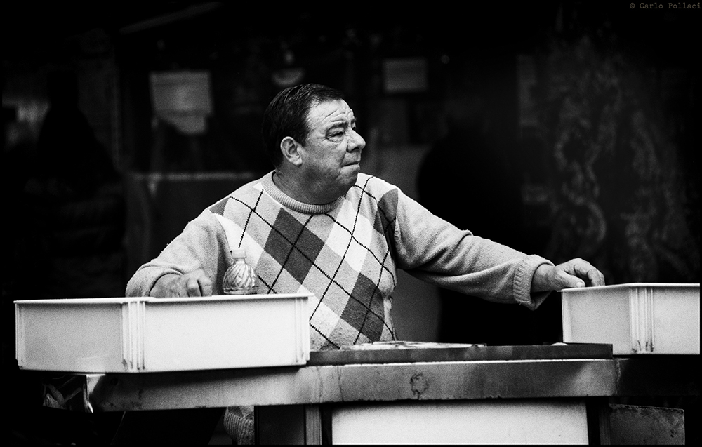 Seller of sausages