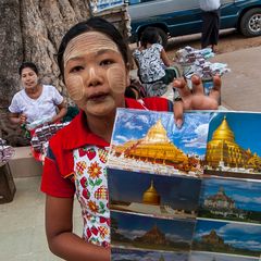 Selling Postcards in Bagan