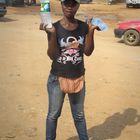 Selling water by the road, Angola, Luanda, December 2012