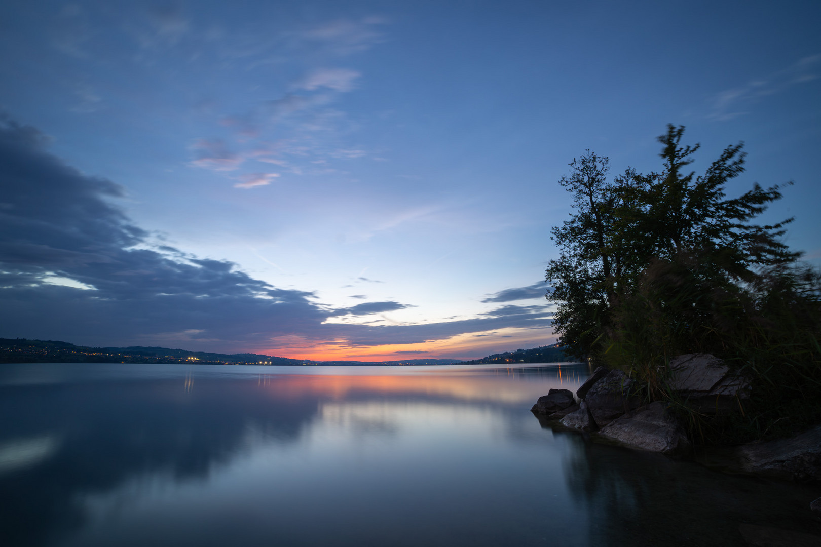 Sempach nach dem Sonnenuntergang