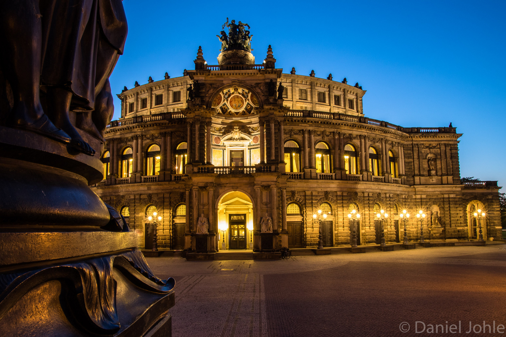 Semper Oper Dresden bei Nacht