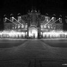 Semperoper bei Nacht _ SchwarzWeiß