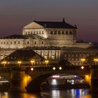 Semperoper in Dresden bei Nacht