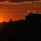 Semperoper mit Sonnenuntergang