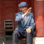 Senior Bai citizen in Xizhou, Yunnan, China