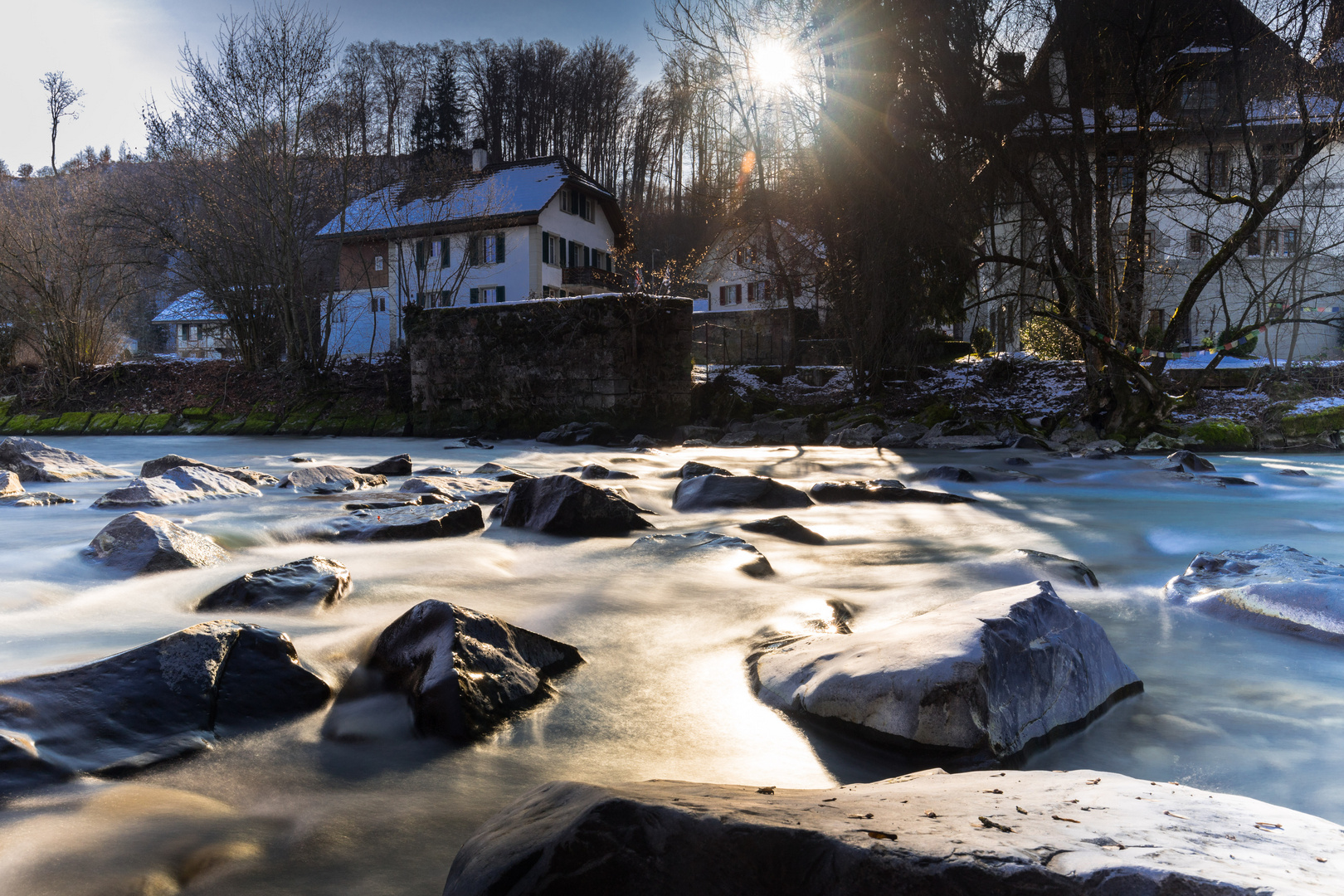 Sense bei Neuenegg im Gegenlicht