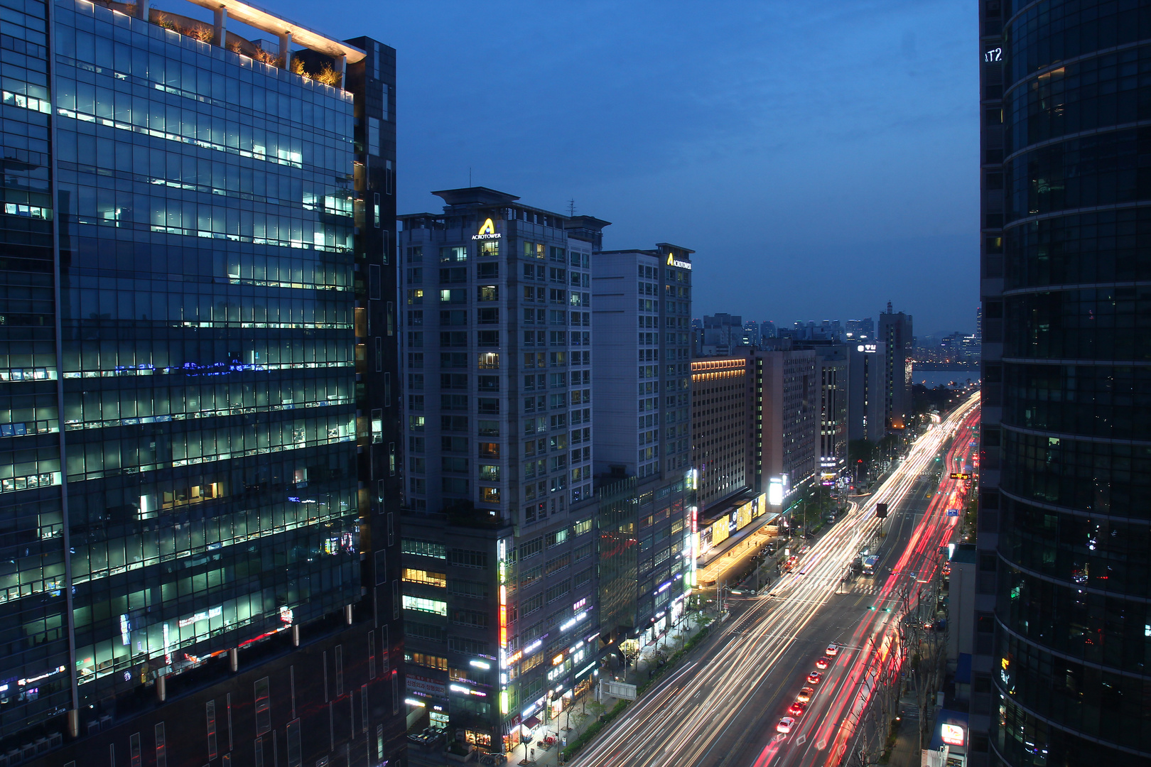 Seoul, Blick vom Shilla Stay Mapo Hotel 18. Stock