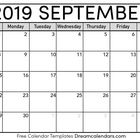 September 2019 Calendar