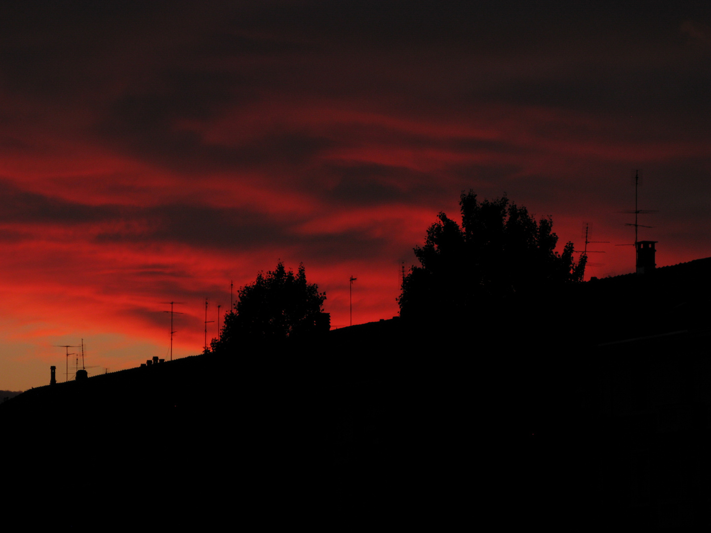 serata infuocata dal mio balcone...