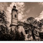 Serbische Kirche Eger monochrom