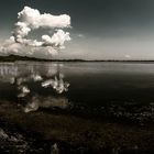 Serene lake in Corfu 