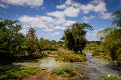 Serepok river in dry season