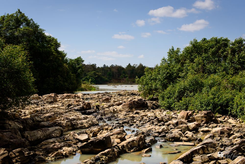 Serepok river in dry season