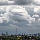 Serial number 150: The landing approach over the city