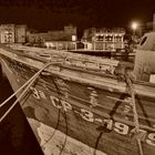 Serie nocturna,los reflejos en el mar ,en sepia