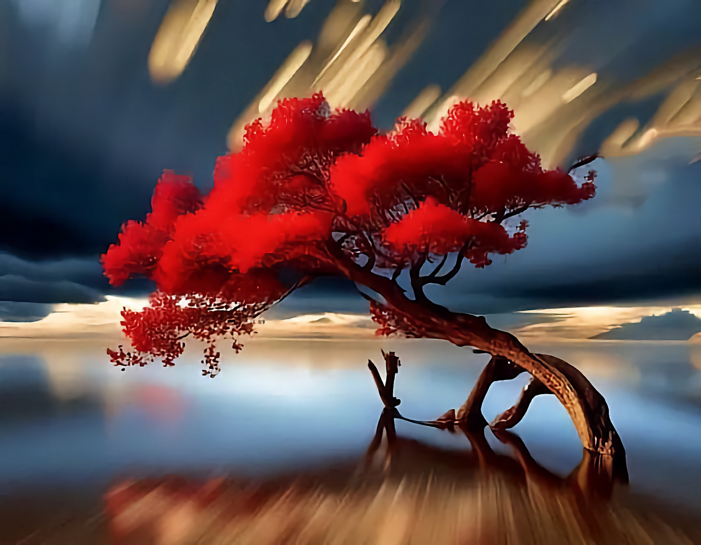 Serie roter Baum 