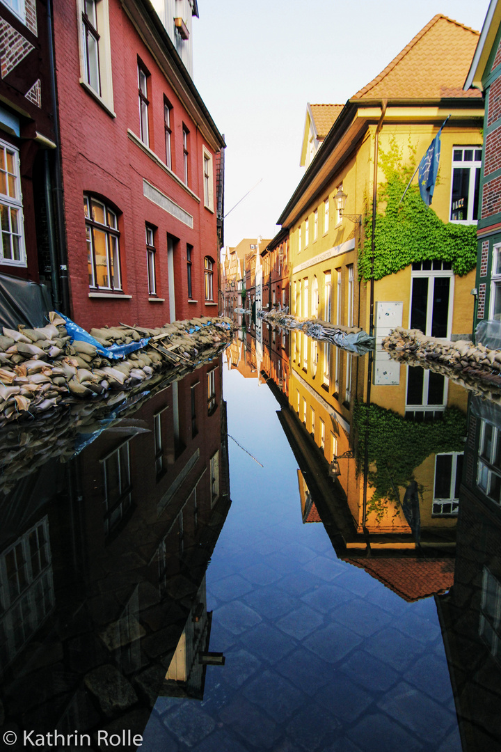 Series "Reflections": Spate in Lauenburg/Germany