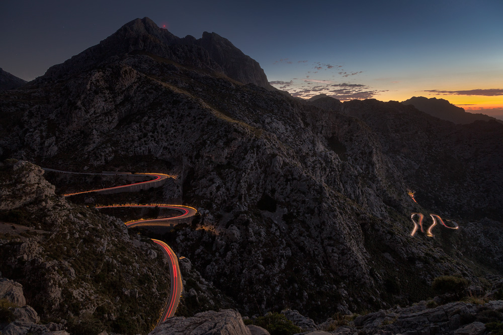 Serpentinen nach Sacalobra, Mallorca