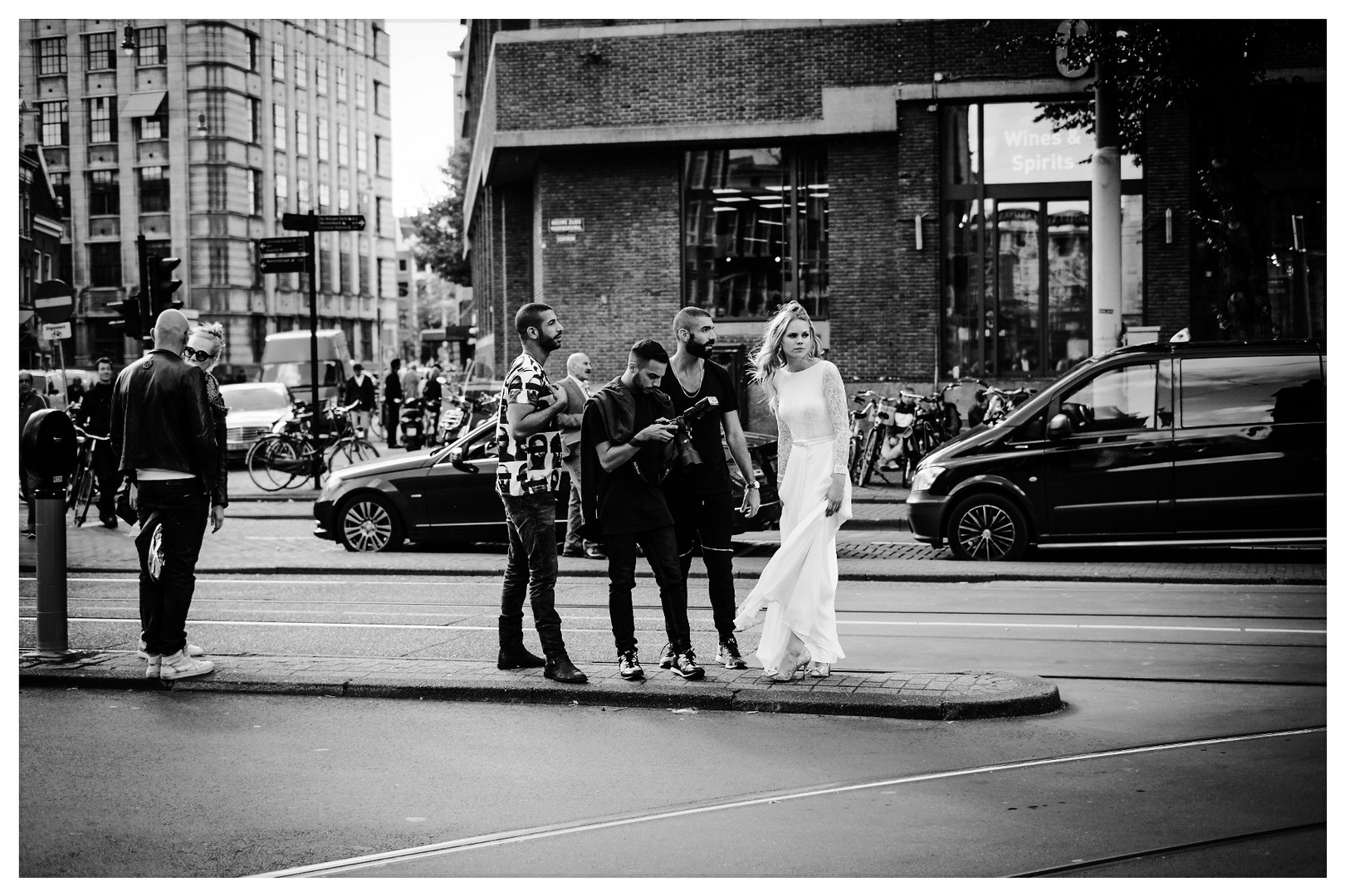 servizio fotografico di moda nel centro di Amsterdam