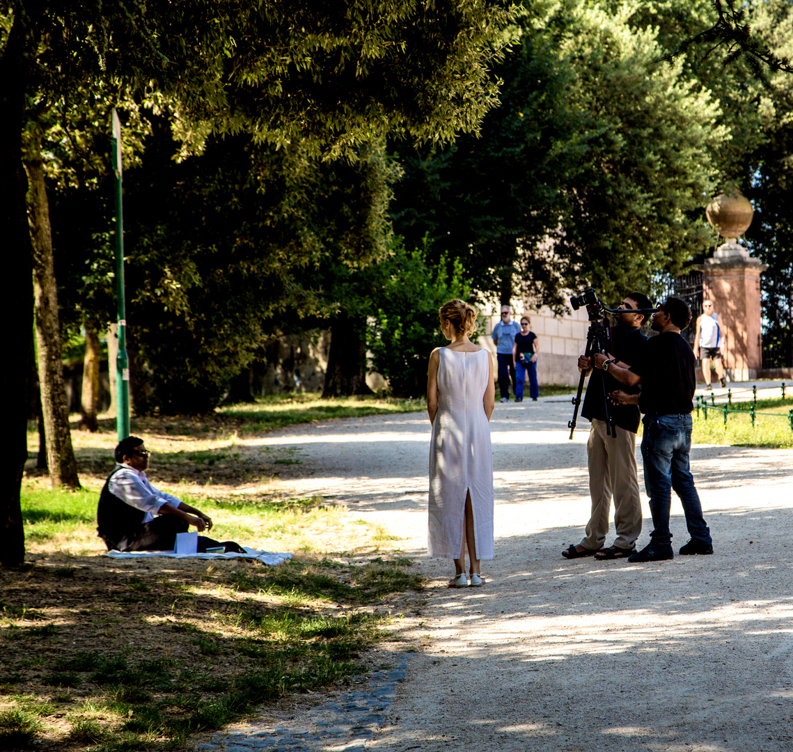 Set fotografico a Villa Doria Pamphilj, Roma