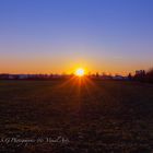 Setting sun beyond the solar park