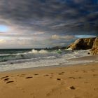 Setting sun on the beach